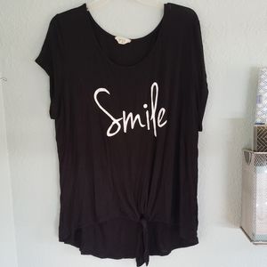 Women's black 'smile' shirt
